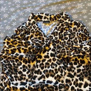 Cropped Cheetah Print Jacket